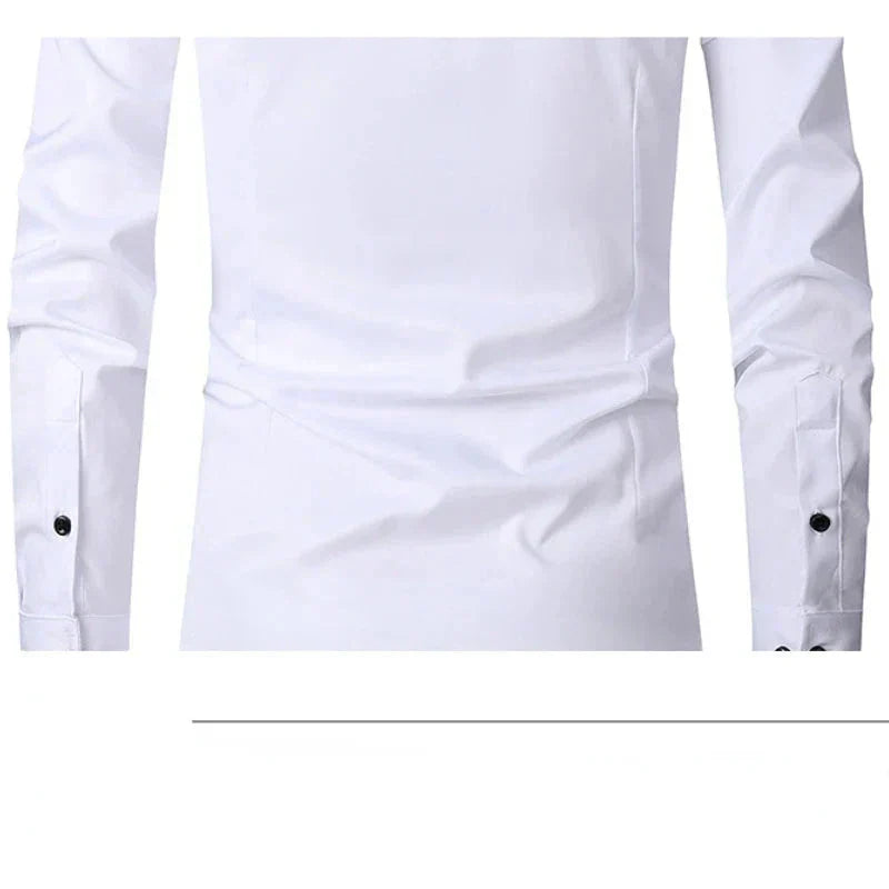 Camisa Social Masculina Elástica Slim Fit