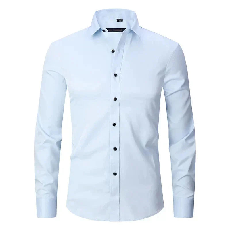 Camisa Social Masculina Elástica Slim Fit