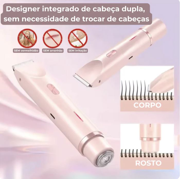 Depilador 2 em 1 (corporal e facial) à Prova D’Água
