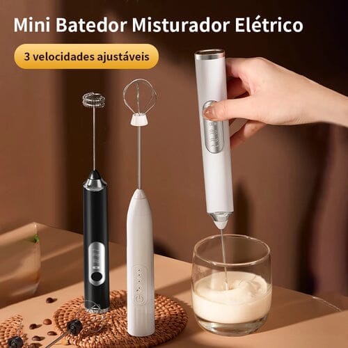 Mixer Portátil Multiuso – Batedor Elétrico para Café, Leite e Bebidas
