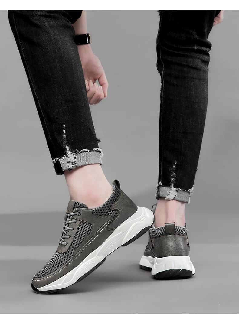 Tênis Respirável Masculino Eleva Altura – Conforto Ortopédico