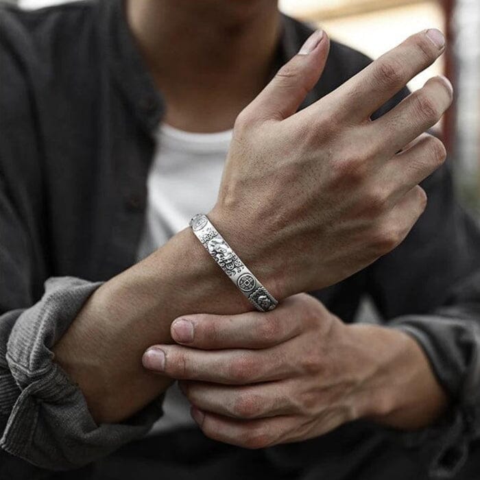 Bracelete Pixiu em Prata 925