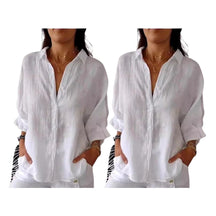 Camisa Cassandra em Linho de Algodão [Compre 1 Leve2]