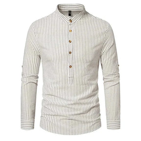 Camisa Masculina Gola Padre 100% Algodão