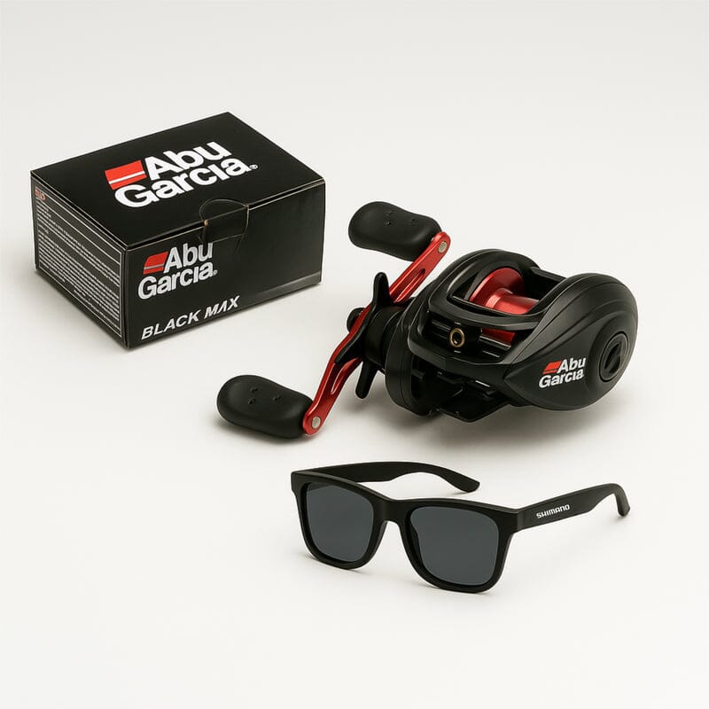Carretilha Abu Garcia Black MAX3 Anti-Cabeleira + Óculos SHIMANO de BRINDE