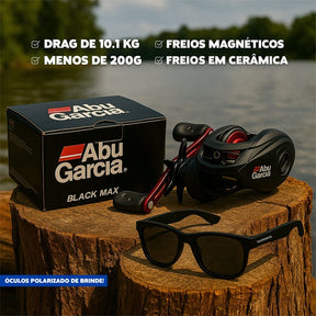 Carretilha Abu Garcia Black MAX3 Anti-Cabeleira + Óculos SHIMANO de BRINDE