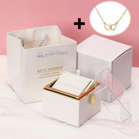 Colar Dois Corações com Caixa Giratória – Presente Personalizado