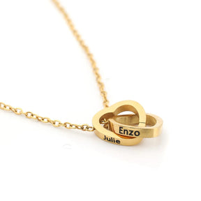 Colar Dois Corações com Caixa Giratória – Presente Personalizado