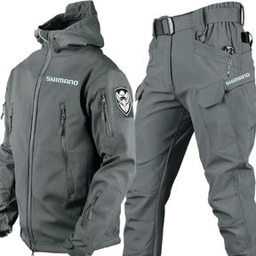 Conjunto Shimano Impermeável Militar com Proteção UV + Calça de Pesca Tática