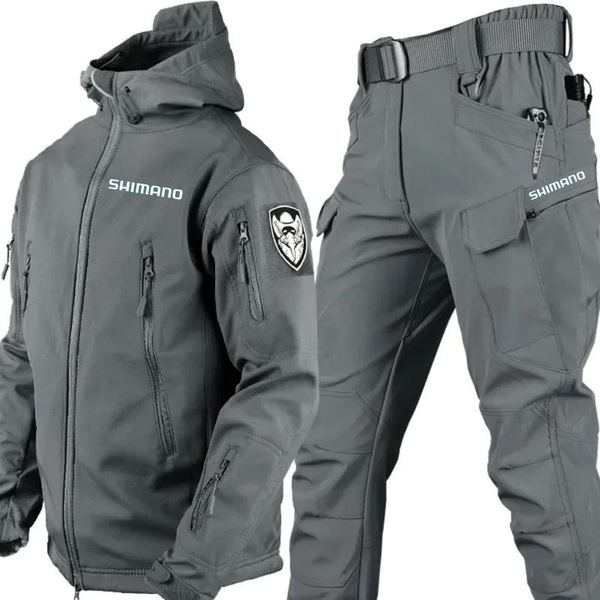 Conjunto Shimano Impermeável Militar com Proteção UV + Calça de Pesca Tática