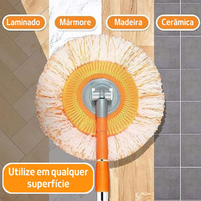 Esfregão de Limpeza Ajustável Giratório 360° Super Giro