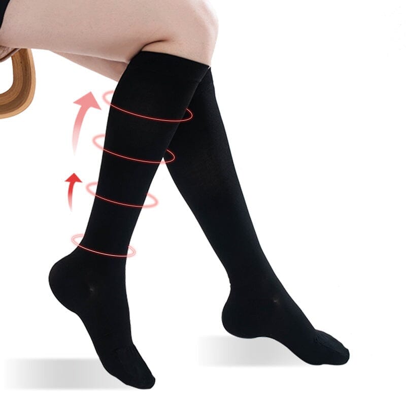 Kit 3 Pares de Meia Compressão 20-30 mmHg - Pretas