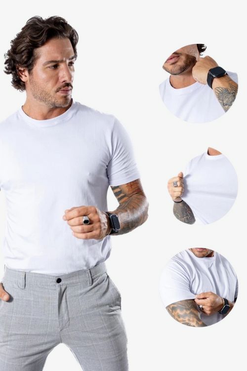 Kit de 3 Camisetas FlexFit Cotton Premium