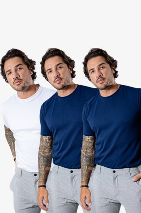 Kit de 3 Camisetas FlexFit Cotton Premium