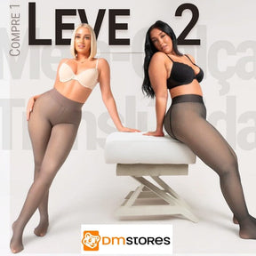 Meia-Calça de Lã Translúcida - Pague 1 e Leve 2