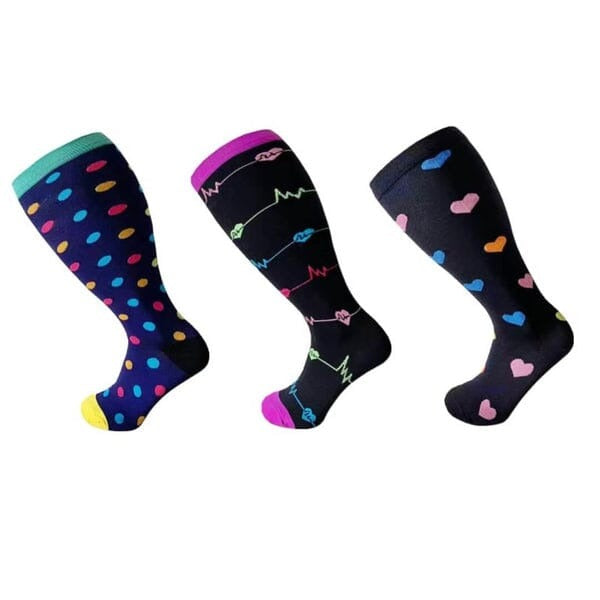 Meias de Compressão ConfortLife Plus Size (Kit 3 Pares)