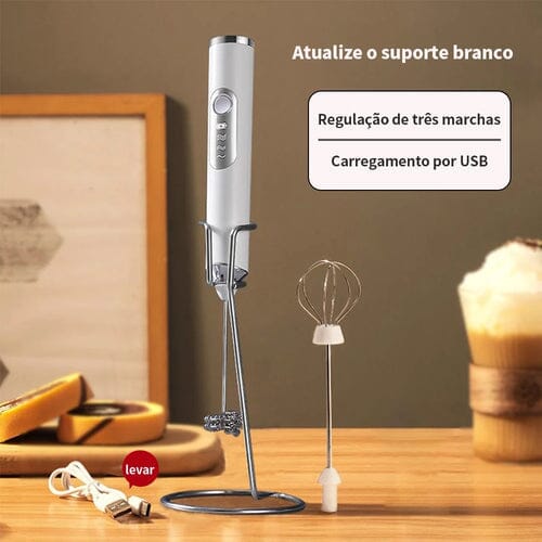 Mixer Portátil Multiuso – Batedor Elétrico para Café, Leite e Bebidas