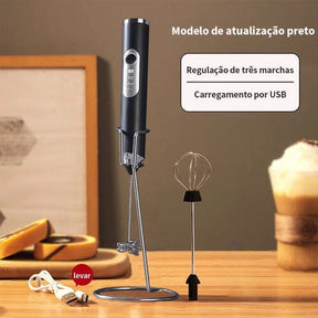 Mixer Portátil Multiuso – Batedor Elétrico para Café, Leite e Bebidas