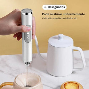 Mixer Portátil Multiuso – Batedor Elétrico para Café, Leite e Bebidas